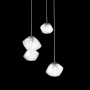 Hammerton Studio Mesa 3 Light 21" Wide LED Abstract Multi Light Pendant - 2700K Graphite / Clear