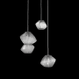 Hammerton Studio Mesa 3 Light 21" Wide LED Abstract Multi Light Pendant - 2700K Graphite / Smoke