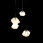 Hammerton Studio Mesa 3 Light 21" Wide LED Abstract Multi Light Pendant - 2700K Matte Black / Amber