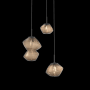 Hammerton Studio Mesa 3 Light 21" Wide LED Abstract Multi Light Pendant - 2700K Matte Black / Bronze