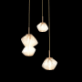 Hammerton Studio Mesa 3 Light 21" Wide LED Abstract Multi Light Pendant - 2700K Novel Brass / Amber