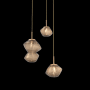 Hammerton Studio Mesa 3 Light 21" Wide LED Abstract Multi Light Pendant - 2700K Novel Brass / Bronze