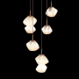 Hammerton Studio Mesa 5 Light 23" Wide LED Abstract Multi Light Pendant - 3000K Burnished Bronze / Amber