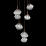 Hammerton Studio Mesa 5 Light 23" Wide LED Abstract Multi Light Pendant - 3000K Burnished Bronze / Smoke