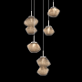 Hammerton Studio Mesa 5 Light 23" Wide LED Abstract Multi Light Pendant - 3000K Beige Silver / Bronze