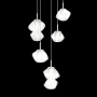 Hammerton Studio Mesa 5 Light 23" Wide LED Abstract Multi Light Pendant - 3000K Beige Silver / Clear