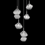 Hammerton Studio Mesa 5 Light 23" Wide LED Abstract Multi Light Pendant - 3000K Beige Silver / Smoke