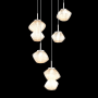 Hammerton Studio Mesa 5 Light 23" Wide LED Abstract Multi Light Pendant - 3000K Classic Silver / Amber