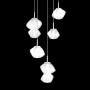 Hammerton Studio Mesa 5 Light 23" Wide LED Abstract Multi Light Pendant - 3000K Classic Silver / Clear
