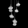 Hammerton Studio Mesa 5 Light 23" Wide LED Abstract Multi Light Pendant - 3000K Classic Silver / Smoke
