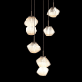 Hammerton Studio Mesa 5 Light 23" Wide LED Abstract Multi Light Pendant - 3000K Flat Bronze / Amber
