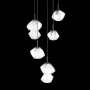 Hammerton Studio Mesa 5 Light 23" Wide LED Abstract Multi Light Pendant - 3000K Flat Bronze / Clear