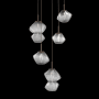 Hammerton Studio Mesa 5 Light 23" Wide LED Abstract Multi Light Pendant - 3000K Flat Bronze / Smoke