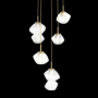 Hammerton Studio Mesa 5 Light 23" Wide LED Abstract Multi Light Pendant - 3000K Gilded Brass / Clear