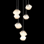 Hammerton Studio Mesa 5 Light 23" Wide LED Abstract Multi Light Pendant - 3000K Graphite / Amber