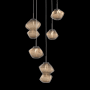 Hammerton Studio Mesa 5 Light 23" Wide LED Abstract Multi Light Pendant - 3000K Graphite / Bronze