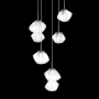 Hammerton Studio Mesa 5 Light 23" Wide LED Abstract Multi Light Pendant - 3000K Graphite / Clear