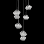 Hammerton Studio Mesa 5 Light 23" Wide LED Abstract Multi Light Pendant - 3000K Graphite / Smoke