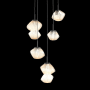 Hammerton Studio Mesa 5 Light 23" Wide LED Abstract Multi Light Pendant - 3000K Matte Black / Amber