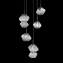 Hammerton Studio Mesa 5 Light 23" Wide LED Abstract Multi Light Pendant - 3000K Matte Black / Smoke