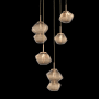Hammerton Studio Mesa 5 Light 23" Wide LED Abstract Multi Light Pendant - 3000K Novel Brass / Bronze