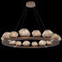 Hammerton Studio Mesa 20 Light 49" Wide LED Ring Chandelier - 3000K Burnished Bronze / Bronze