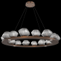 Hammerton Studio Mesa 20 Light 49" Wide LED Ring Chandelier - 3000K Burnished Bronze / Smoke