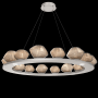 Hammerton Studio Mesa 20 Light 49" Wide LED Ring Chandelier - 3000K Beige Silver / Bronze