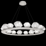 Hammerton Studio Mesa 20 Light 49" Wide LED Ring Chandelier - 3000K Beige Silver / Clear