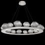 Hammerton Studio Mesa 20 Light 49" Wide LED Ring Chandelier - 3000K Beige Silver / Smoke