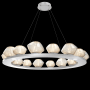 Hammerton Studio Mesa 20 Light 49" Wide LED Ring Chandelier - 3000K Classic Silver / Amber