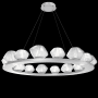 Hammerton Studio Mesa 20 Light 49" Wide LED Ring Chandelier - 3000K Classic Silver / Clear