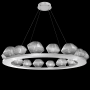Hammerton Studio Mesa 20 Light 49" Wide LED Ring Chandelier - 3000K Classic Silver / Smoke