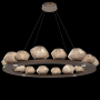 Hammerton Studio Mesa 20 Light 49" Wide LED Ring Chandelier - 3000K Flat Bronze / Bronze