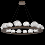 Hammerton Studio Mesa 20 Light 49" Wide LED Ring Chandelier - 3000K Flat Bronze / Clear