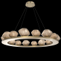 Hammerton Studio Mesa 20 Light 49" Wide LED Ring Chandelier - 3000K Gilded Brass / Bronze