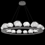 Hammerton Studio Mesa 20 Light 49" Wide LED Ring Chandelier - 3000K Graphite / Clear