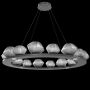 Hammerton Studio Mesa 20 Light 49" Wide LED Ring Chandelier - 3000K Graphite / Smoke