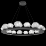 Hammerton Studio Mesa 20 Light 49" Wide LED Ring Chandelier - 3000K Matte Black / Clear