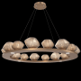 Hammerton Studio Mesa 20 Light 49" Wide LED Ring Chandelier - 3000K Novel Brass / Bronze