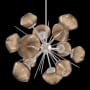 Hammerton Studio Mesa 12 Light 30" Wide LED Abstract Sputnik Chandelier - 3000K Beige Silver / Mesa Bronze