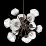 Hammerton Studio Mesa 12 Light 30" Wide LED Abstract Sputnik Chandelier - 3000K Flat Bronze / Mesa Clear