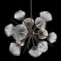 Hammerton Studio Mesa 12 Light 30" Wide LED Abstract Sputnik Chandelier - 3000K Flat Bronze / Mesa Smoke
