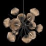 Hammerton Studio Mesa 12 Light 30" Wide LED Abstract Sputnik Chandelier - 3000K Matte Black / Mesa Bronze
