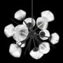 Hammerton Studio Mesa 12 Light 30" Wide LED Abstract Sputnik Chandelier - 3000K Matte Black / Mesa Clear