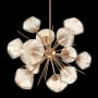 Hammerton Studio Mesa 12 Light 30" Wide LED Abstract Sputnik Chandelier - 2700K Novel Brass / Mesa Amber