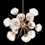 Hammerton Studio Mesa 12 Light 30" Wide LED Abstract Sputnik Chandelier - 3000K Novel Brass / Mesa Clear