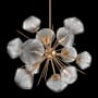 Hammerton Studio Mesa 12 Light 30" Wide LED Abstract Sputnik Chandelier - 3000K Novel Brass / Mesa Smoke