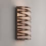 Hammerton Studio Tempest 2 Light 12" Tall ADA Compliant Wall Sconce - Candelabra (E12) with Frosted Glass Inner and Finished to Match Metal Outer Shade Flat Bronze