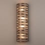 Hammerton Studio Tempest 4 Light 24" Tall ADA Compliant Wall Sconce - Medium (E26) with Frosted Glass Inner and Finished to Match Metal Outer Shade Metallic Beige Silver